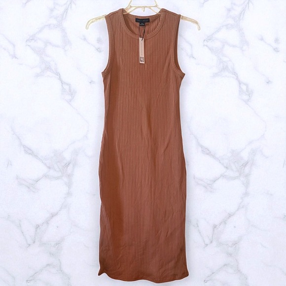 Sanctuary Dresses & Skirts - Sanctuary Ribbed Tank Midi‎ Dress Women's XL Sleeveless Casual Bodycon NWT new